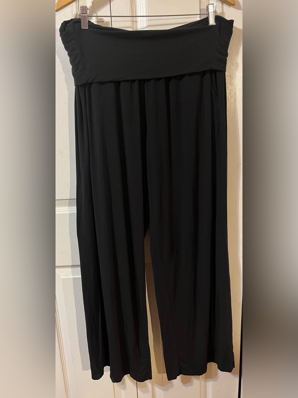 Athleta Studio Wide Leg Pant Black Size Large